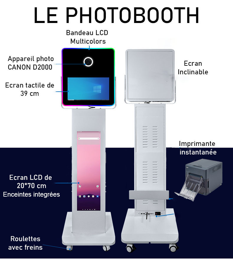 Borne photo professionnelle PHOTOBOOTH44 à louer à Nantes